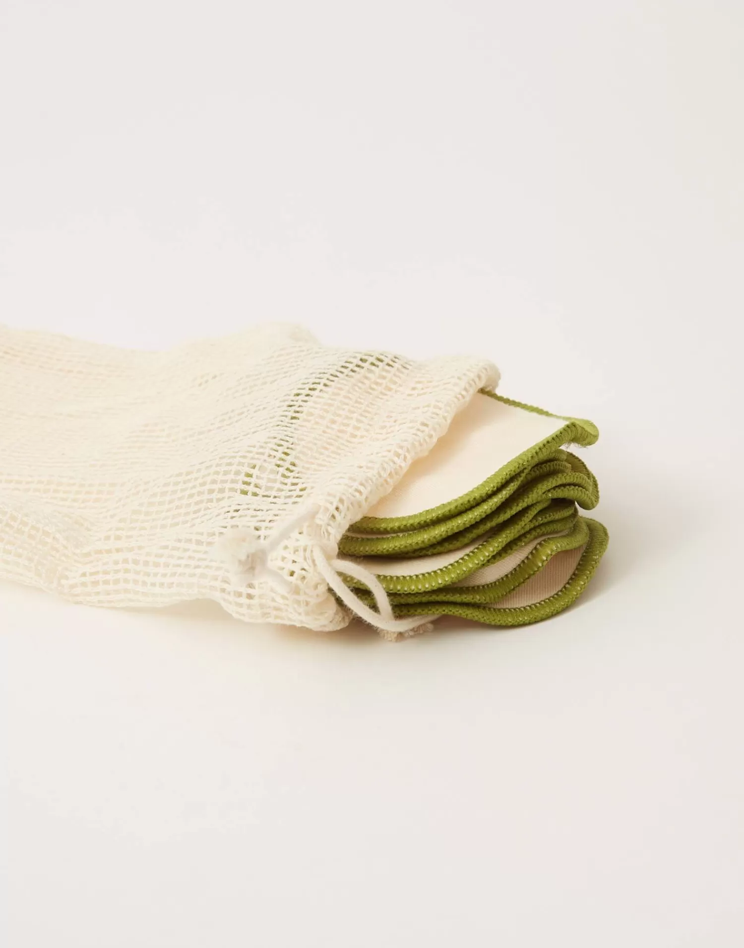 Bodycare & Beauty | Bodycare & Beauty*Natura Selection Reusable Cotton Rounds Set Of 10 131184-WHI/Green