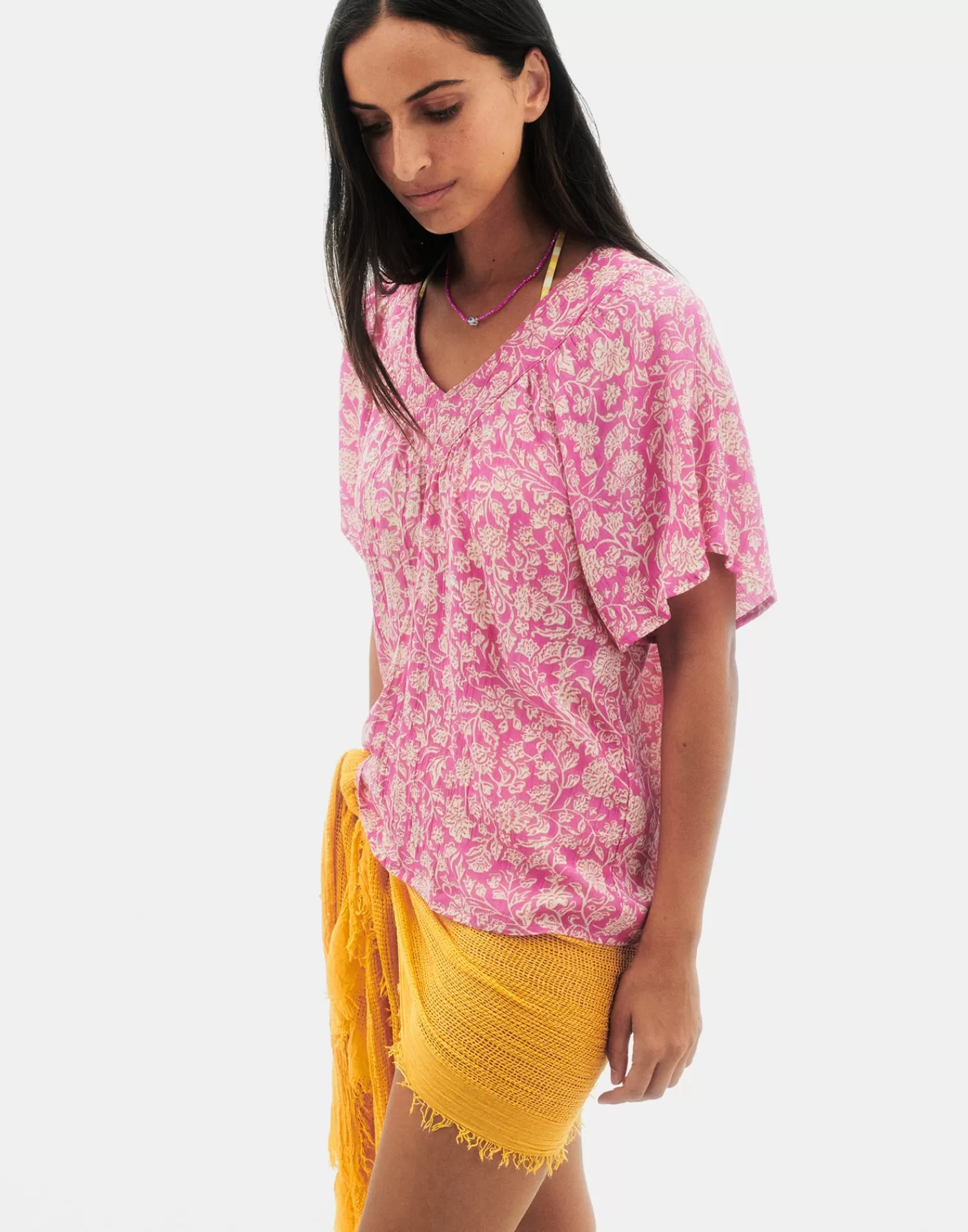rose_blouse_3-1.webp Shirts & Blouses | T-Shirts & Tops*Natura Selection Rose Blouse 147761-PINK