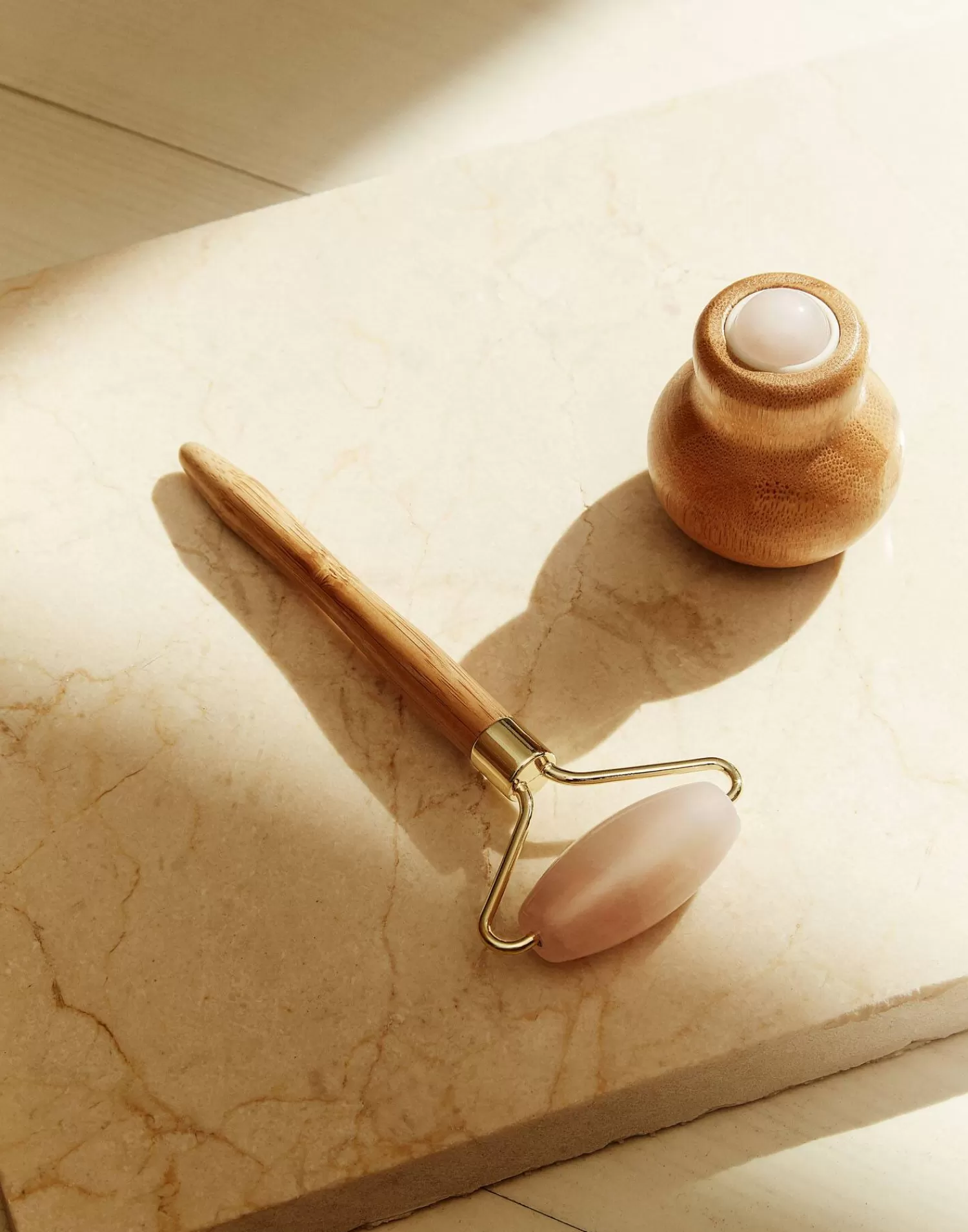 Bodycare & Beauty | Bodycare & Beauty*Natura Selection Rose Quartz Facial Roller 124236-Pink