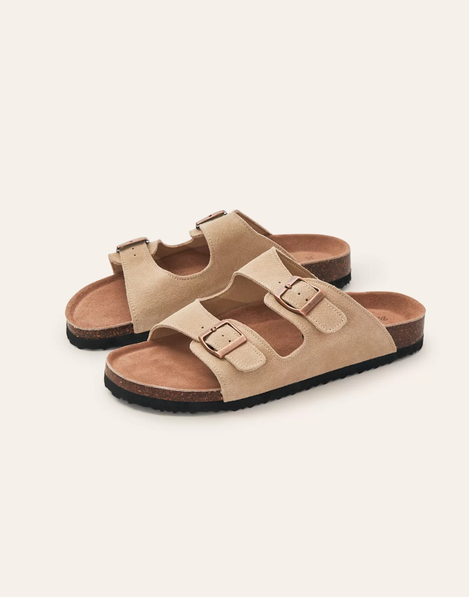 Footwear*Natura Selection Sandal With Double Buckle Ergonomic Leather