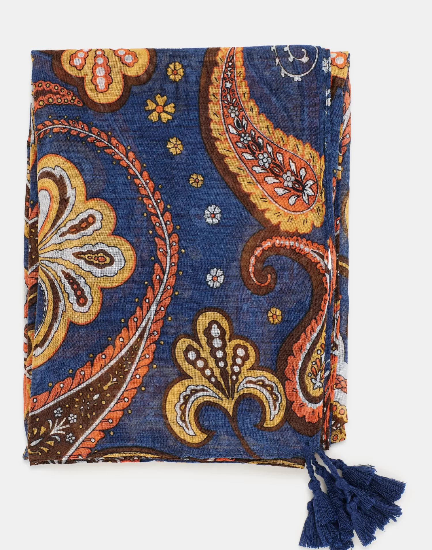 Scarves & Handkerchiefs*Natura Selection Scarf With Large Paisley Print 147879-ORANGE