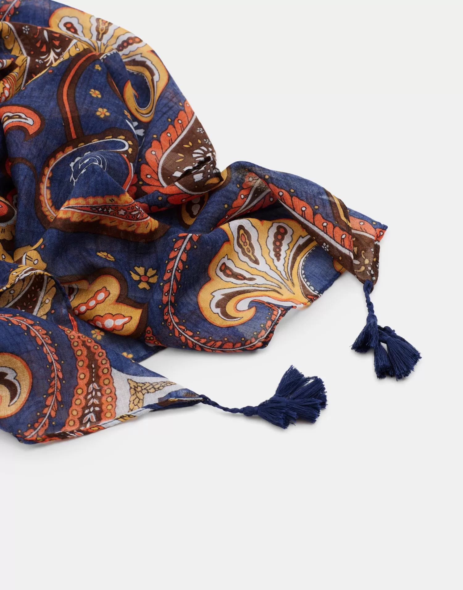 Scarves & Handkerchiefs*Natura Selection Scarf With Large Paisley Print 147879-ORANGE