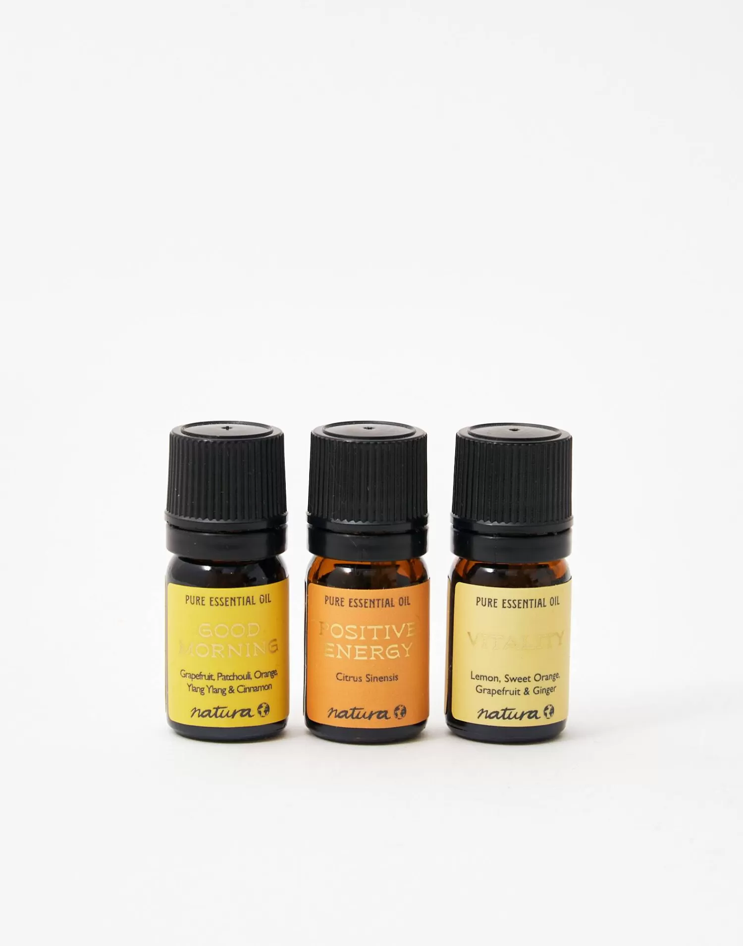 Aromas & Diffusers*Natura Selection Set Of 3 Essential Oils Energy 138232-ORANGE