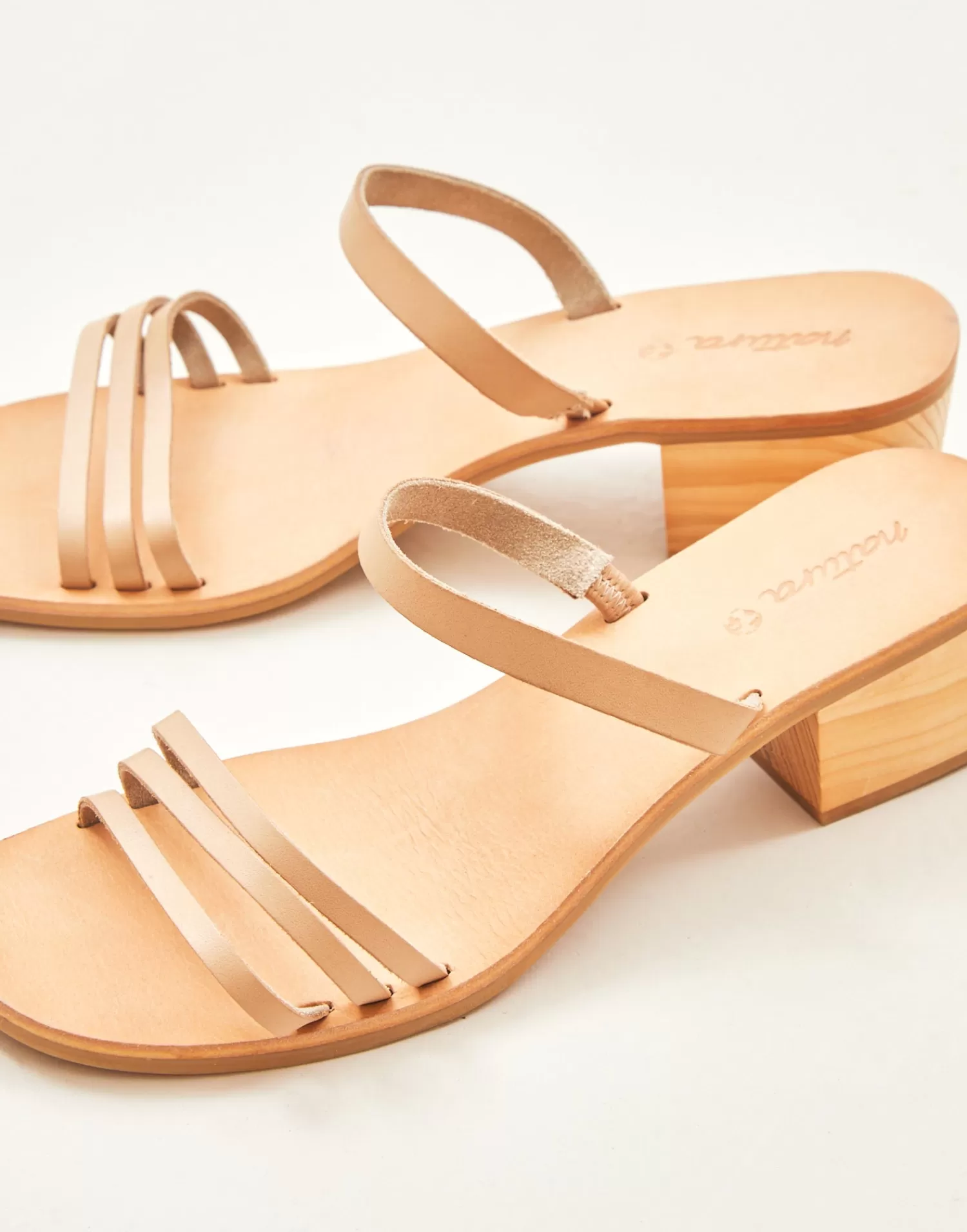 Footwear*Natura Selection Strappy Heel Sandal 145625-BEIGE