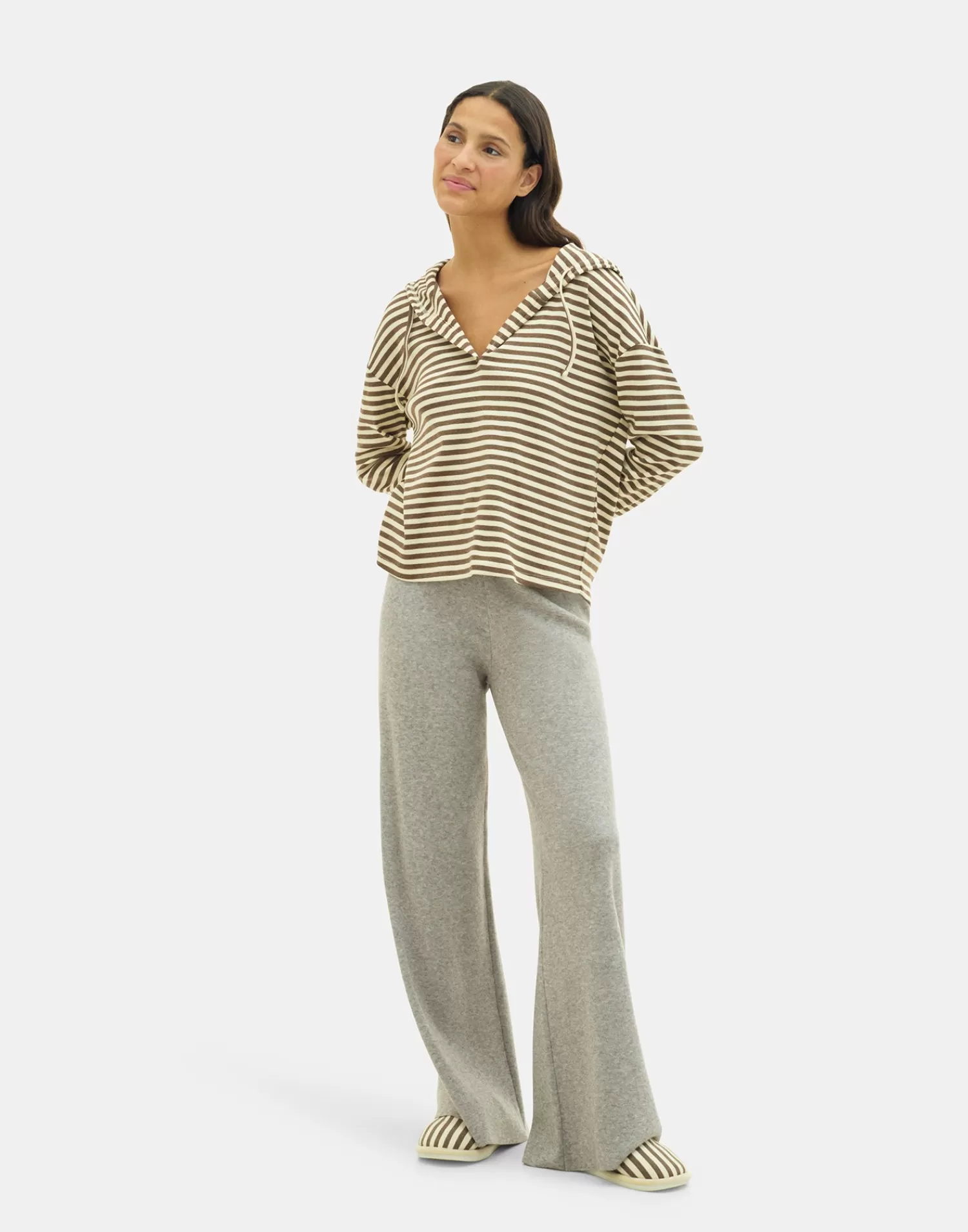 T-Shirts & Tops*Natura Selection Striped T-shirt 149790-BEIGE