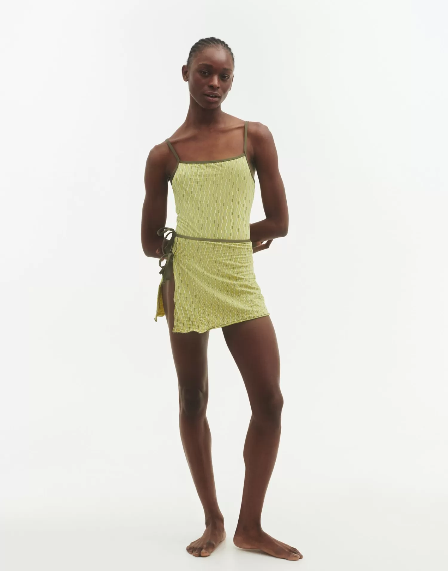 Pareo*Natura Selection Textured Print Pareo Skirt 145942-GREEN