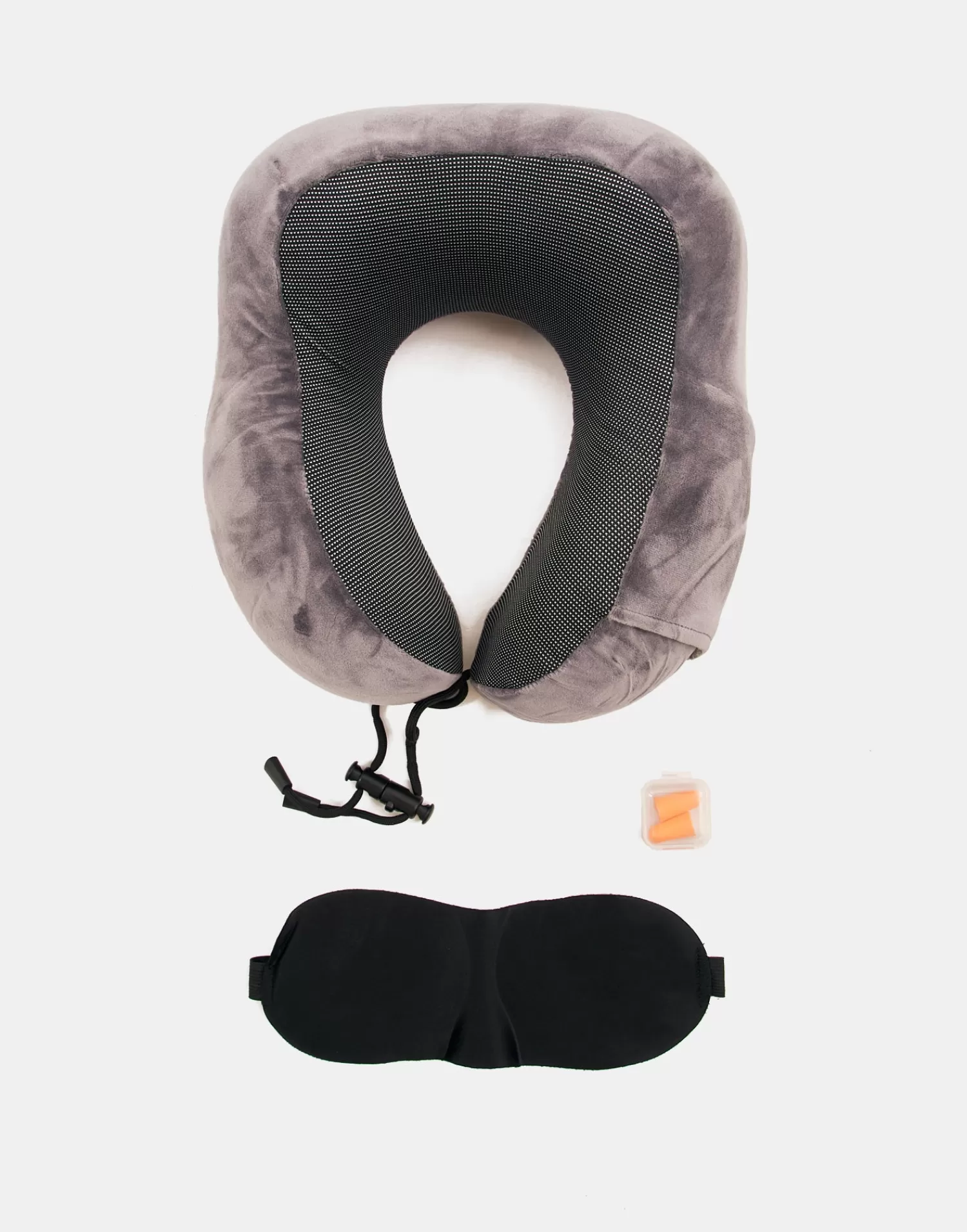Travel*Natura Selection Travel Kit With Neck Pillow 148019-DARKGREY