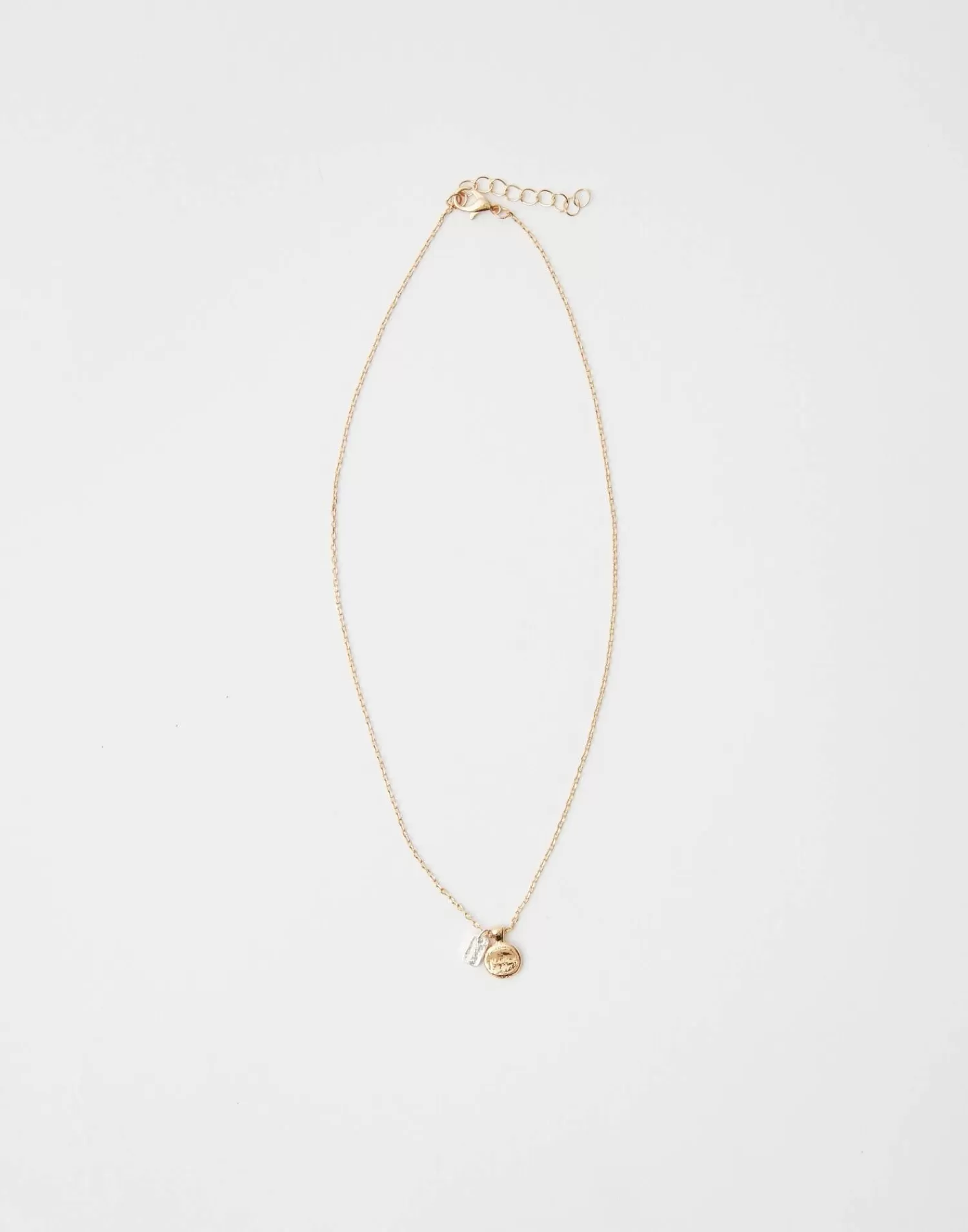 Jewelry*Natura Selection Two-charm Necklace 144654-Gold