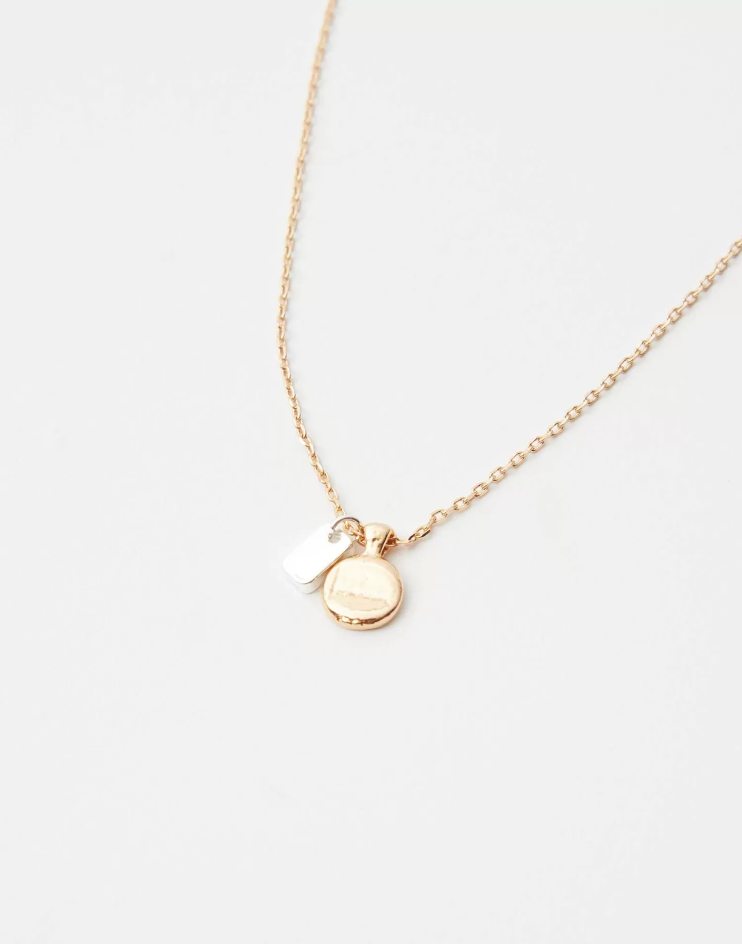 Jewelry*Natura Selection Two-charm Necklace 144654-Gold