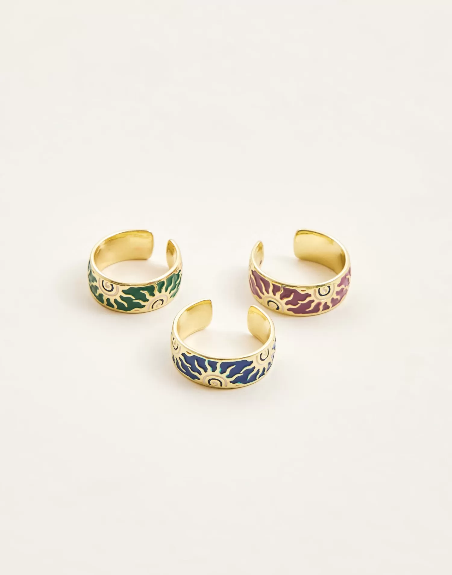 Jewelry*Natura Selection Wide Ring With Sun Motifs